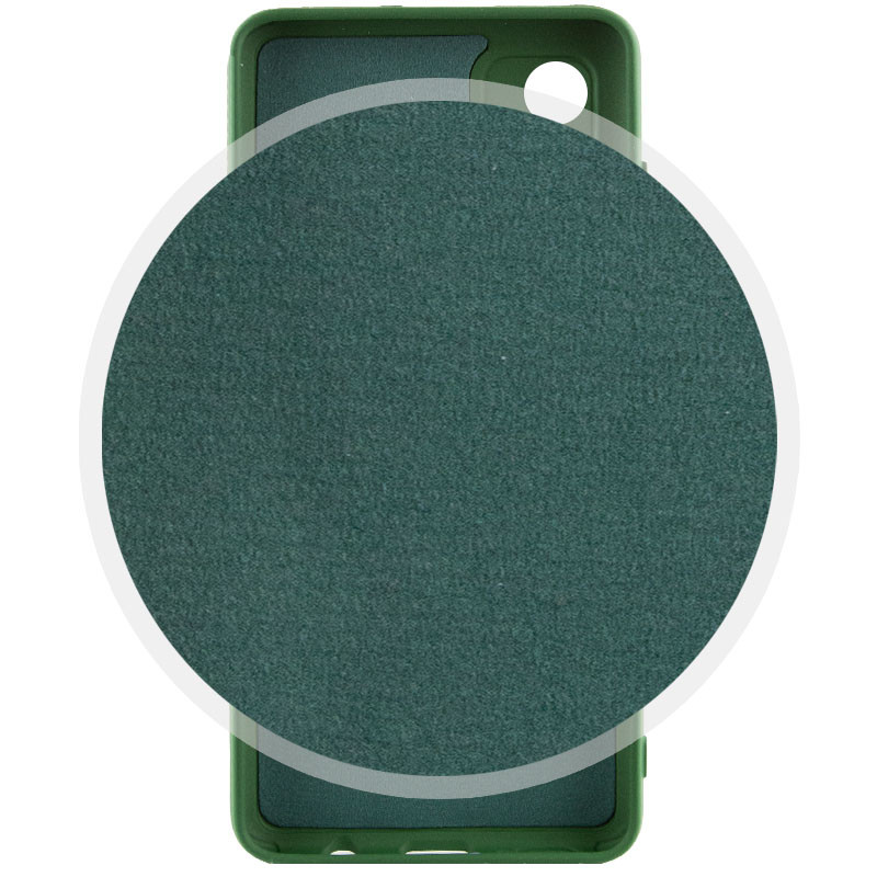 Фото Чохол TPU GETMAN Liquid Silk Full Camera на Motorola Moto E13 (Зелений / Dark green) в маназині vchehle.ua