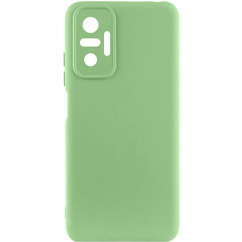 Чохол Silicone Cover Lakshmi Full Camera (AAA) на Xiaomi Redmi Note 10 Pro / 10 Pro Max (М'ятний / Mint)