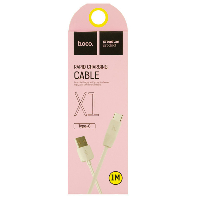 Фото Дата кабель Hoco X1 Rapid USB to Type-C (1m) (Белый) в магазине vchehle.ua