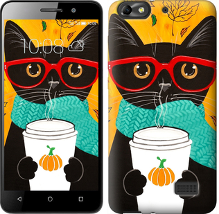 

Чохол Осінній кіт на Huawei Honor 4C 639835