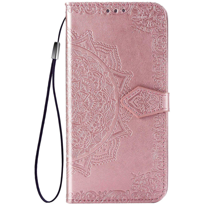 Кожаный чехол (книжка) Art Case с визитницей для Xiaomi Redmi Note 10 / Note 10s (Розовый)