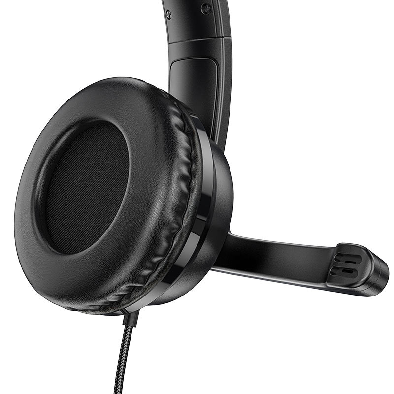 Фото Накладные наушники Hoco W103 Magic Tour Gaming (3.5mm/1.2m) (Черный) на vchehle.ua