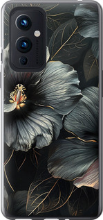Чохол Чорні квіти на OnePlus 9