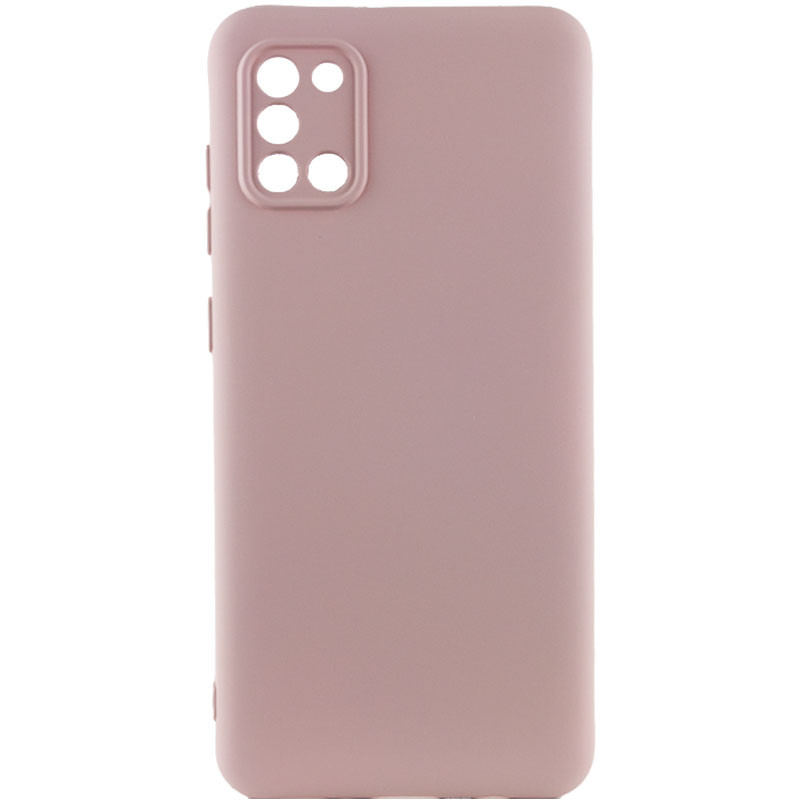 Чехол TPU GETMAN Liquid Silk Full Camera для Samsung Galaxy A31 (Розовый / Pink Sand)