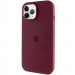 Чохол Silicone Case Full Protective (AA) with Magnetic Safe на Apple iPhone 12 Pro Max (6.7") (Бордовий / Plum)