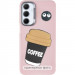 Чехол TPU Leather Toys для Xiaomi Redmi A3 (Coffee / Pink)