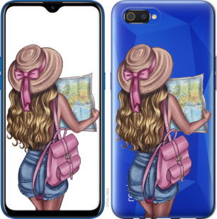 

Чохол Дівчина з картою на Realme C2 919279
