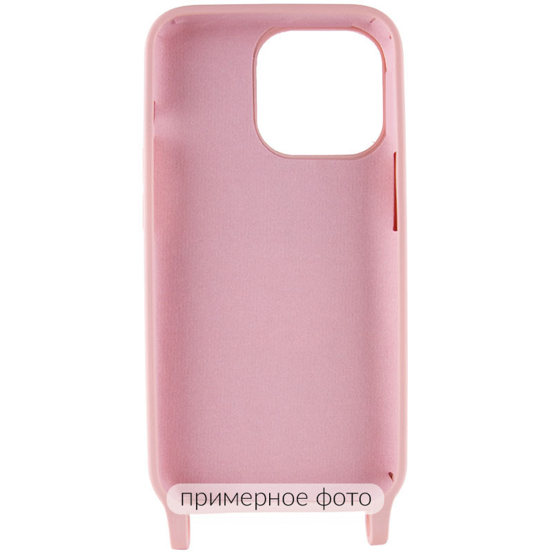 Фото Чехол Cord case Ukrainian style c длинным цветным ремешком для Apple iPhone XR (6.1") (Розовый / Pink Sand) на vchehle.ua