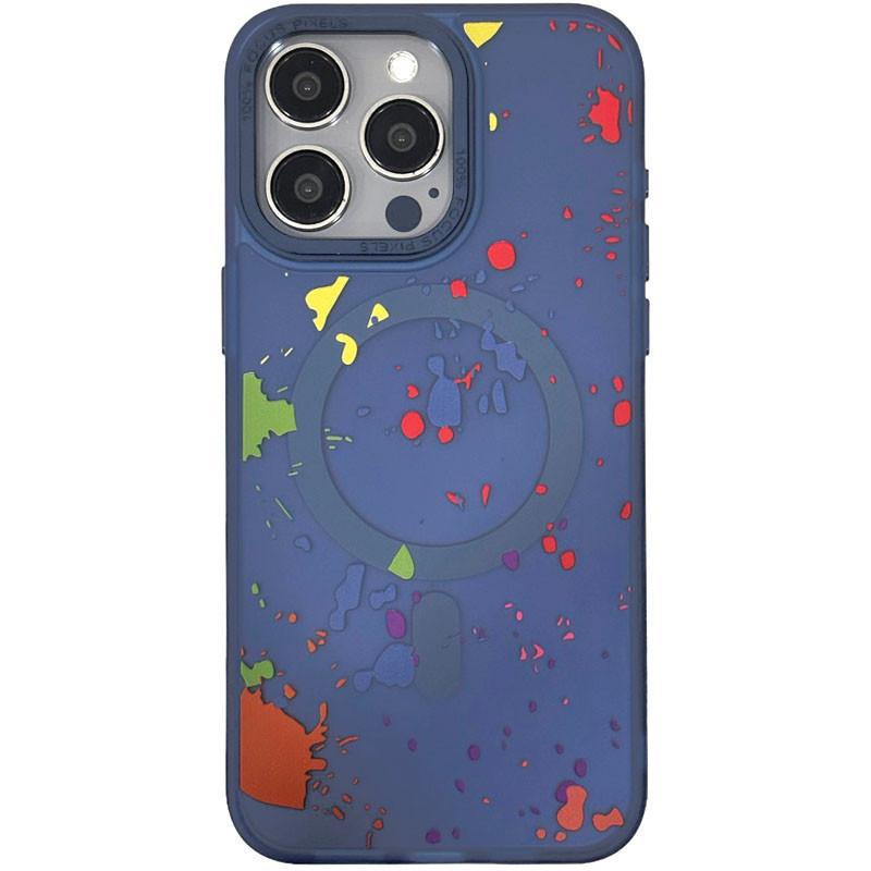 Чохол TPU+PC Flush with Magnetic Safe на Apple iPhone 16 Pro (6.3") (Dark blue)