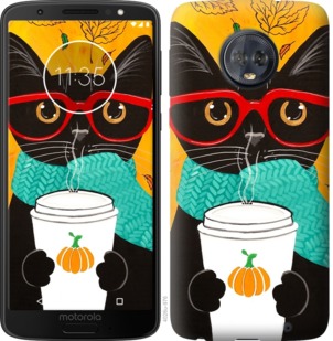 

Чехол Осенний кот для Motorola Moto G6 Plus 763624