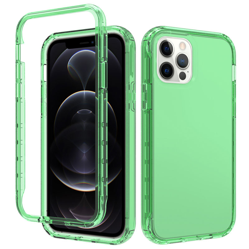 Чохол TPU + PC Full Body з захистом 360 на Apple iPhone 12 Pro / 12 (6.1") (Зелений)