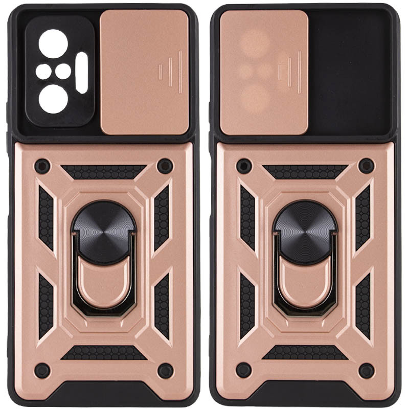 Ударопрочный чехол Camshield Serge Ring для Xiaomi Redmi Note 10 Pro / 10 Pro Max (Rose Gold)