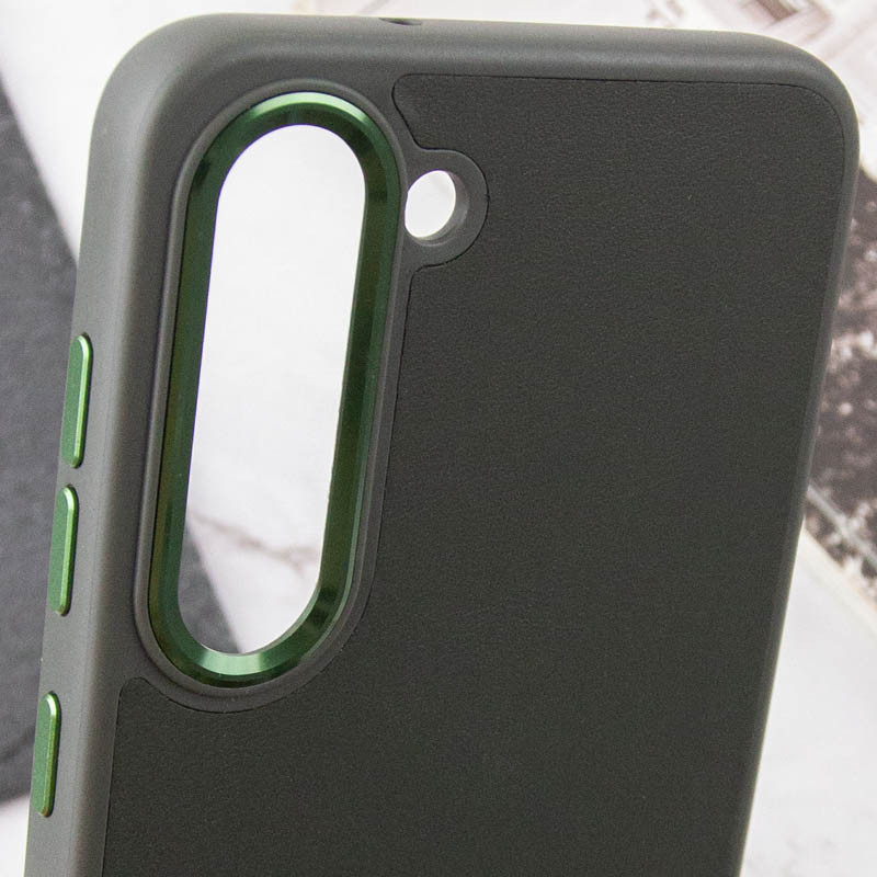 Купить Кожаный чехол Bonbon Leather Metal Style для Samsung Galaxy S23 (Зеленый / Army green) на vchehle.ua