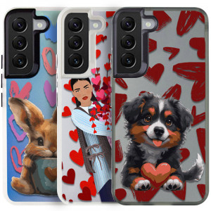 TPU+PC чехол TakiTaki Love magic glow для Samsung Galaxy S21 FE