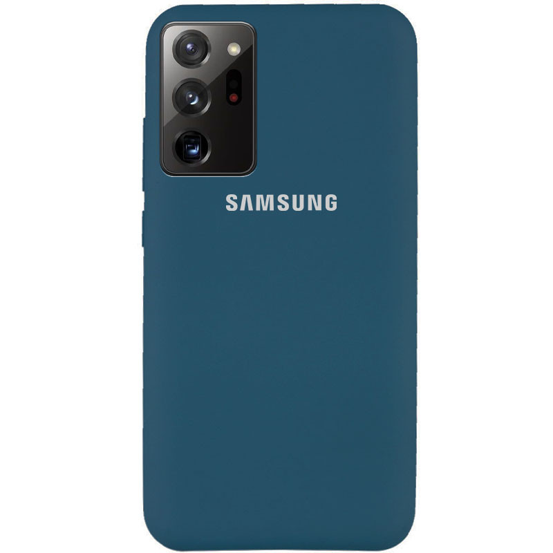 Чехол Silicone Cover Full Protective (AA) для Samsung Galaxy Note 20 Ultra (Синий / Cosmos blue)