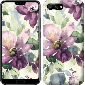 Чехол Цветы акварелью для Huawei Honor 10