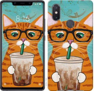 Чехол Зеленоглазый кот в очках для Xiaomi Mi8 SE