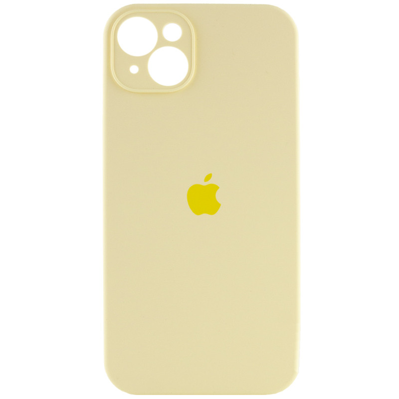 Чехол Silicone Case Full Camera Protective (AA) для Apple iPhone 14 (6.1") (Желтый / Mellow Yellow)