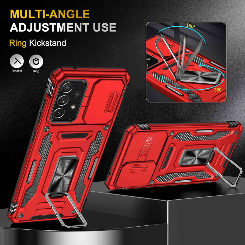 Фото Удароміцний чохол Camshield Army Ring на Samsung Galaxy A53 5G (Червоний / Red) в маназині vchehle.ua
