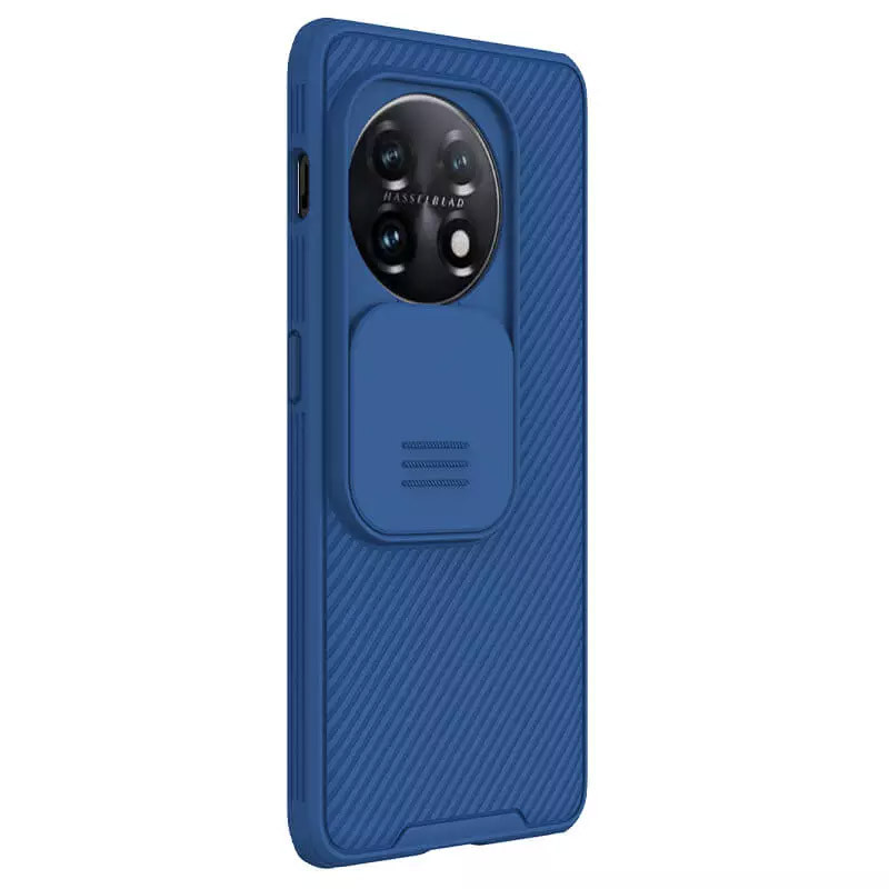 Купить Карбоновая накладка Nillkin Camshield (шторка на камеру) для OnePlus 11 (Синий / Blue) на vchehle.ua