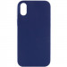 Чехол Silicone Case Full Protective (AA) NO LOGO для Apple iPhone X / XS (5.8") (Синий / Deep navy)