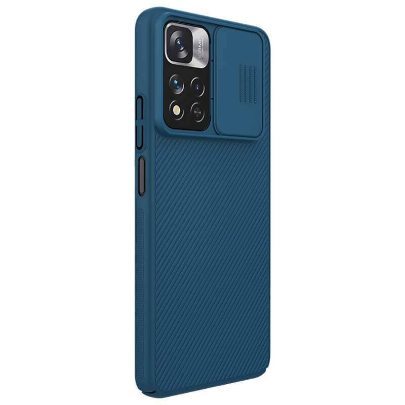 Фото Карбонова накладка Nillkin Camshield (шторка на камеру) на Xiaomi Redmi Note 11 Pro 4/5G/12 Pro 4G (Синій / Blue) в маназині vchehle.ua