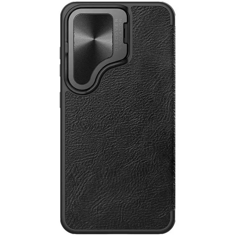 Фото Кожаный чехол-книжка Nillkin Qin Prop для Samsung Galaxy S24 (Black) на vchehle.ua