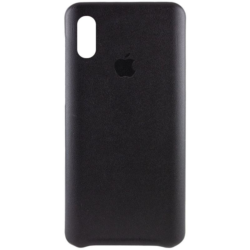Шкіряний чохол AHIMSA PU Leather Case Logo (A) на Apple iPhone XS Max (6.5") (Чорний)