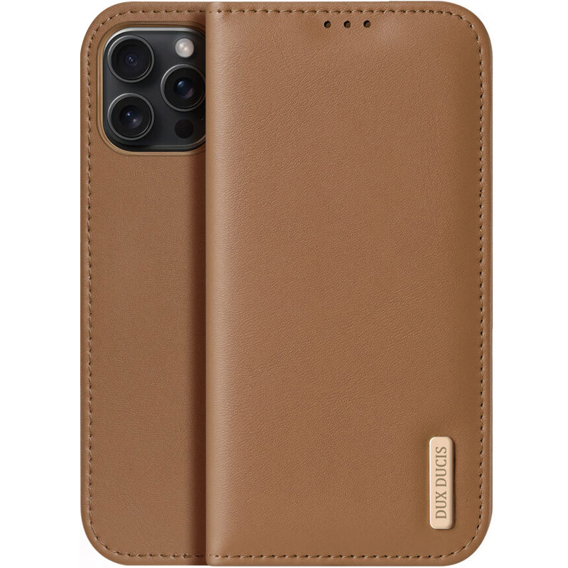 Чехол-книжка Dux Ducis Hivo для Apple iPhone 16 Pro (6.3") (Brown)