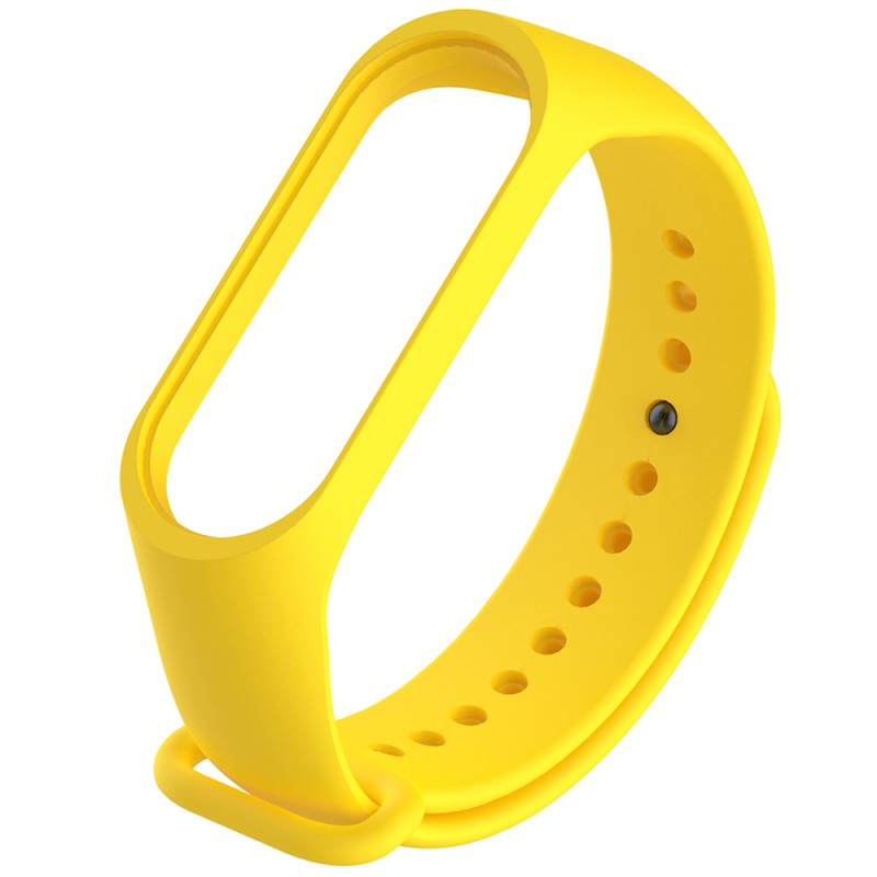 Силиконовый ремешок для Xiaomi Mi Band 3/4 (Желтый / Yellow)