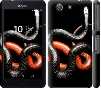 

Чохол Червоно-чорна змія на чорному тлі на Sony Xperia Z3 Compact D5803 482147