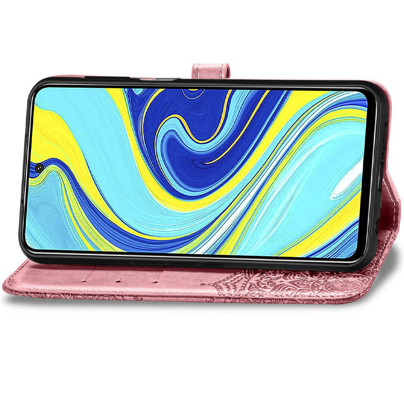 Фото Кожаный чехол-книжка Art Case с визитницей для Realme 6 Pro (Розовый) на vchehle.ua