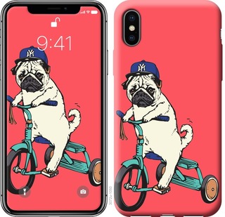 

Чехол Мопс на велосипеде для iPhone XS Max 671005