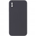 Silicone Case Square Full Camera Protective (AA) NOLOGO на Apple iPhone X / XS (5.8") (Сірий / Dark Gray)