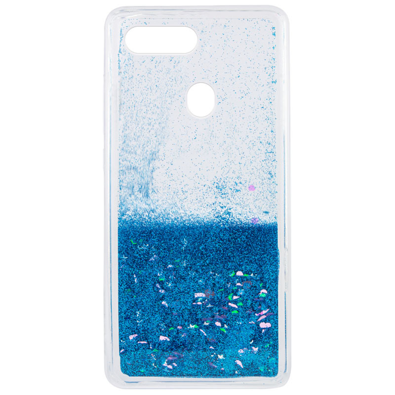 

TPU чохол Liquid hearts для Oppo A5s (Блакитний) 1135142