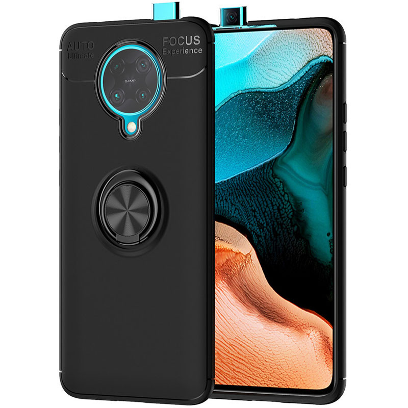 

TPU чохол Deen ColorRing під магнітний тримач (opp) на Xiaomi Redmi K30 Ultra (Чорний / Чорний) 1054445