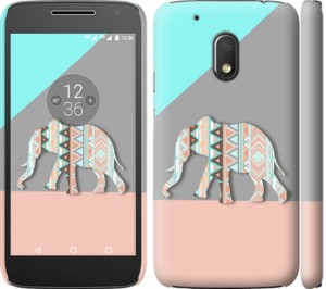 Чехол Узорчатый слон для Motorola Moto G4 Play