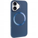 TPU чехол Bonbon Metal Style with Magnetic safe для Apple iPhone 16 (6.1") (Синий / Cosmos Blue)