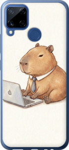 Чехол Funny Capybara CEO Working для Realme C15