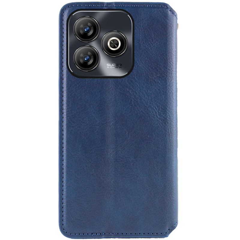 Шкіряний чохол-книжка GETMAN Cubic (PU) на ZTE Blade A75 4G (Синій) в магазині vchehle.ua