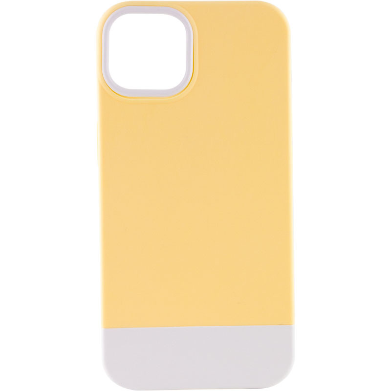 Чохол TPU+PC Bichromatic на Apple iPhone 12 Pro / 12 (6.1") (Creamy-yellow / White)