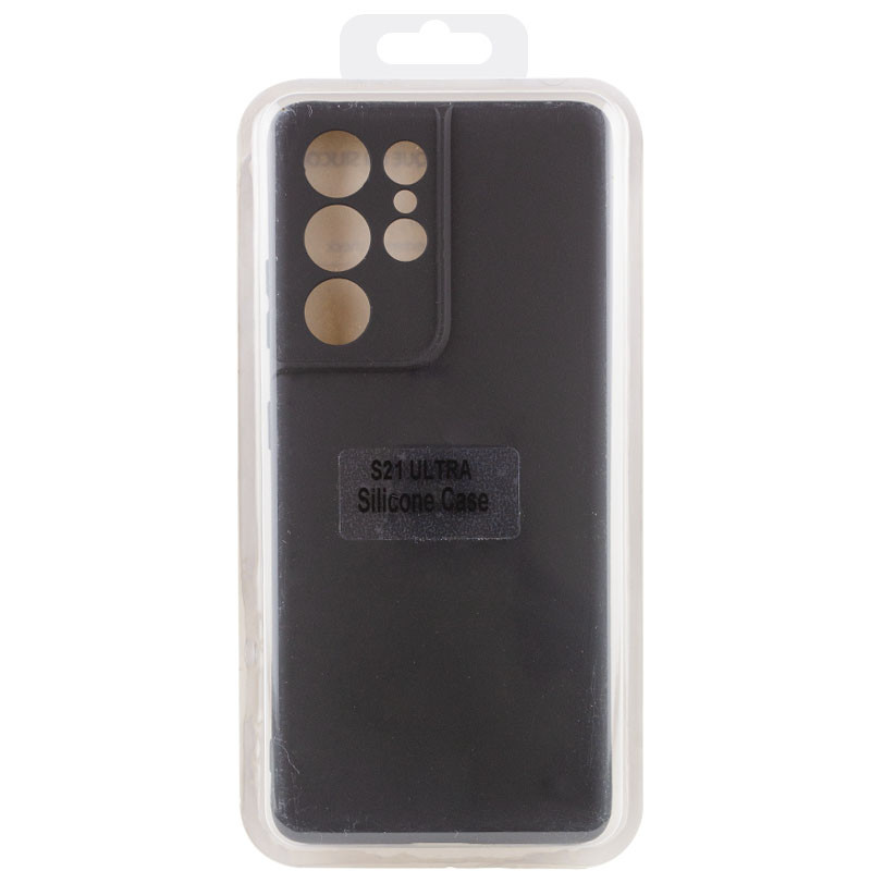 Купить Чехол Silicone Cover Lakshmi Full Camera (A) для Samsung Galaxy S21 Ultra (Черный / Black) на vchehle.ua