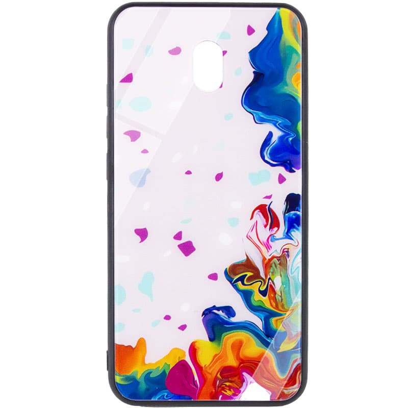 TPU+Glass чехол Diversity для Xiaomi Redmi 8a (Stains multicolored)