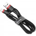 Купити Дата кабель Baseus Cafule Lightning Cable 2.4A (0.5m) (CALKLF-A) (Червоний / Чорний) на vchehle.ua