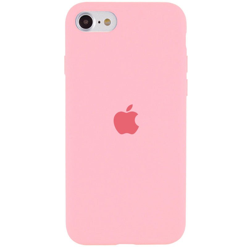 Чехол Silicone Case Full Protective (AA) для Apple iPhone SE (2020) (Розовый / Pink)