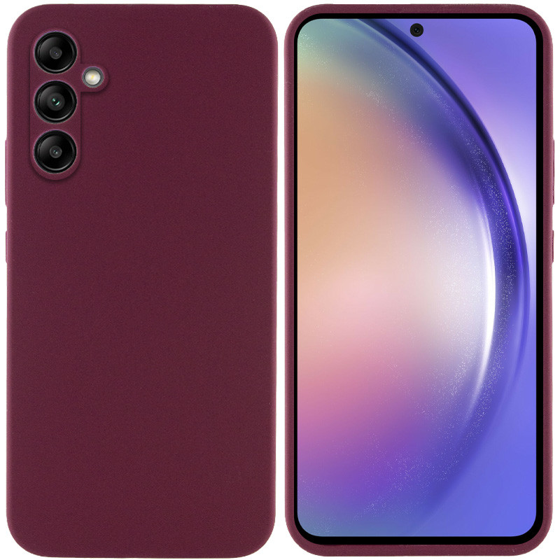 Купити Чохол Silicone Cover Lakshmi Full Camera (AAA) на Samsung Galaxy A54 5G (Бордовий / Plum) на vchehle.ua