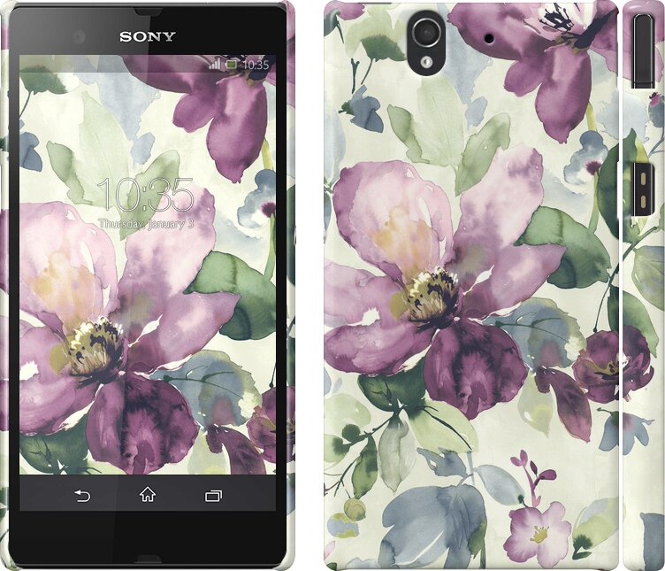 

Чохол Квіти аквареллю на Sony Xperia Z C6602 296636