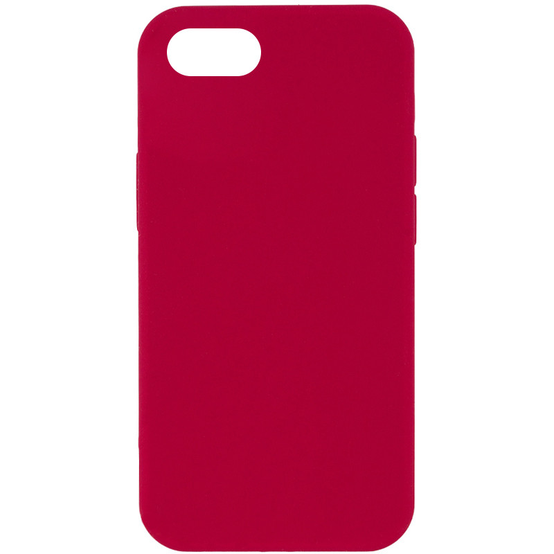 Чехол Silicone Case Full Protective (AA) NO LOGO для Apple iPhone SE (2020) (Красный / Rose Red)