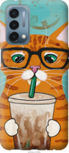 Чехол Зеленоглазый кот в очках для OnePlus Nord N200