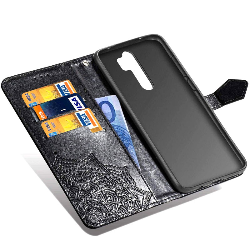 Заказать Кожаный чехол-книжка Art Case с визитницей для Xiaomi Redmi 9 (Черный) на vchehle.ua